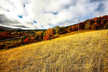 Wall Mural - Colorful mountain landscape. Autumn in the mountains. HDR Image (High Dynamic Range).