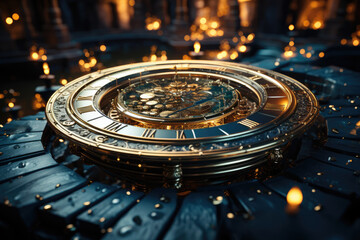 Aufkleber - A depiction of a universe where time travel is a fundamental reality, allowing for exploration of the past and future. Generative Ai.