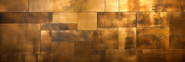 Brushed and textured brass panel