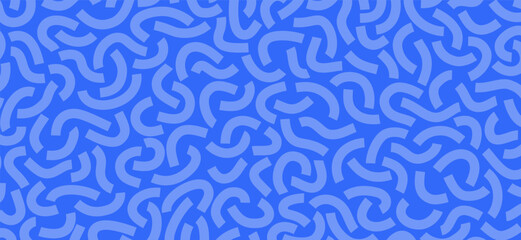 Poster - Curved lines isolated on blue background. Abstract background