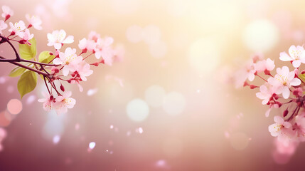 Naklejka na meble beautiful bokeh spring background blur holiday wallpaper. beautiful bokeh spring background