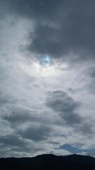 Wall Mural - dramatic sky with storm cloud on a cloudy day time lapse.