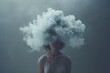 person with cloud of smoke