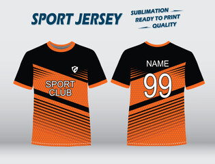 Wall Mural - Sports Jersey Design. Cricket, Volleyball, Football, Baseball, Rugby, Soccer, Karate, Games Sublimation T shirt mockup. vector EPS 10.