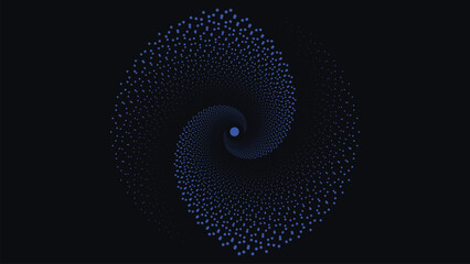 Wall Mural - Abstract spiral simple mandala background. This minimalist spiral background can be used as a banner or website background. This dark blue color spinning flower is perfect for festival content create.