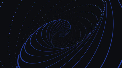 Wall Mural - Abstract spiral simple mandala background. This minimalist spiral background can be used as a banner or website background. This dark blue color spinning flower is perfect for festival content create.