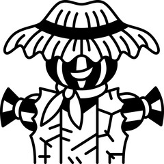 Wall Mural - scarecrow  icon