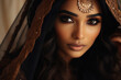 Indian beautiful woman wearing wedding dress