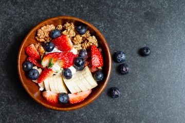 Canvas Print - Blueberry, strawberry banana fruit flakes