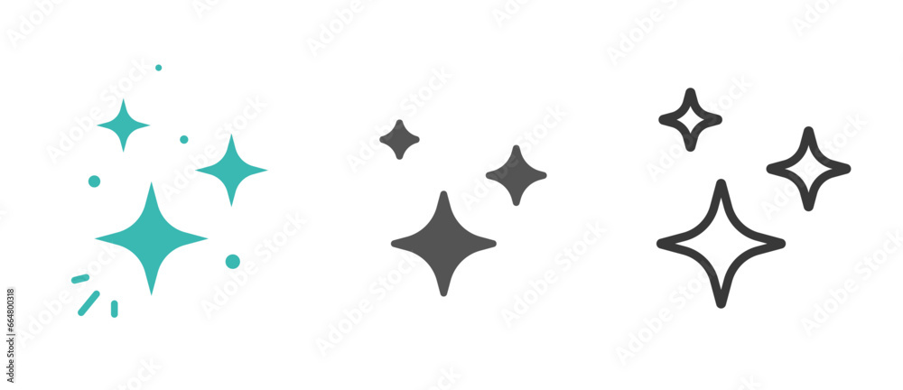 Magic shine spark icon graphic vector simple, flat dream glitter ...