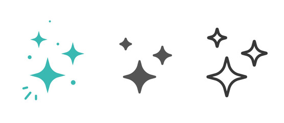 magic shine spark icon graphic vector simple, flat dream glitter twinkle stars graphic pictogram gly