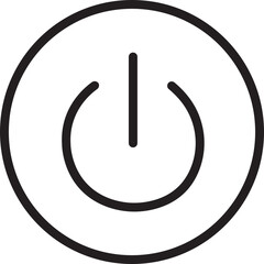 Poster - Power button icon. Turn on and off switch vector sign. computer start trigger button symbol in flat style isolated on transparent background.