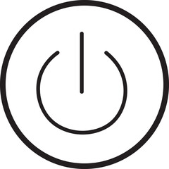 Poster - Power button icon. Turn on and off switch vector sign. computer start trigger button symbol in flat style isolated on transparent background.