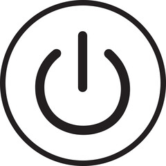 Poster - Power button icon. Turn on and off switch vector sign. computer start trigger button symbol in flat style isolated on transparent background.