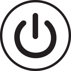 Poster - Power button icon. Turn on and off switch vector sign. computer start trigger button symbol in flat style isolated on transparent background.