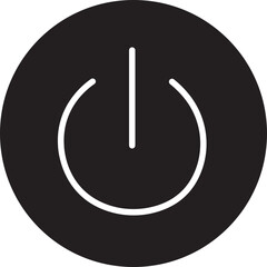 Poster - Power button icon. Turn on and off switch vector sign. computer start trigger button symbol in flat style isolated on transparent background.