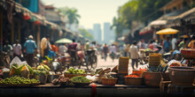 A Busy Street Market