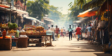 A Busy Street Market