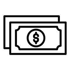 Sticker - Dollar Bill Icon Style