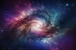 Stunning vibrant cosmos with galaxy, nebula, and endless space. Generative AI