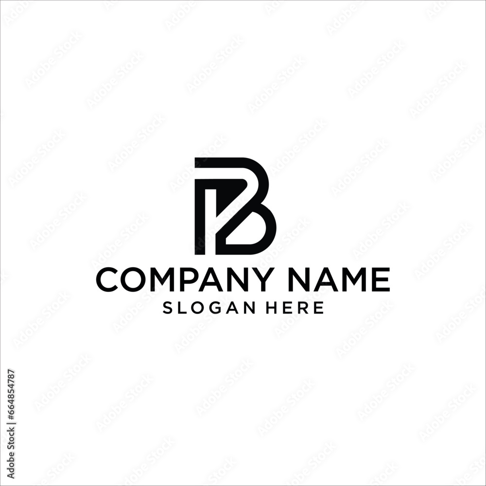 Creative and Minimalist Letter BP PB Logo Design , PB BP Monogram Stock ...