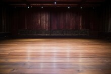Close-up Of A Theater Stages Wooden Floor