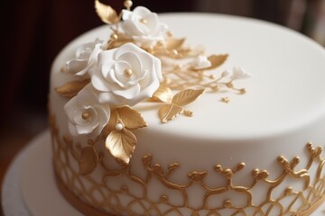 Poster - detailed shot of a wedding anniversary cake