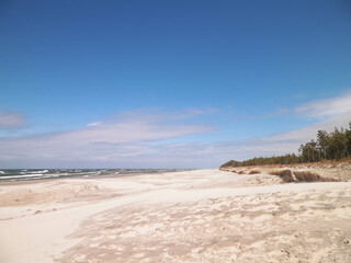 Wall Mural - Sandy beach in Stilo, Poland. Baltic Sea coast.