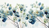 Fototapeta  - blue and white flowers