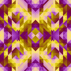 Poster - Colorful Aztec Fabric, Wallpaper and Home Decor. Abstract seamless tileable pattern. Triangles aztec background. Vector image.