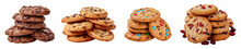 Chocolate And Berry Cookies Isolated On Transparent Background