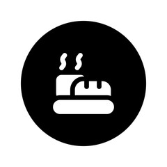 Poster - breakfast circular glyph icon