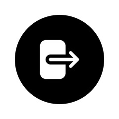 Canvas Print - exit circular glyph icon