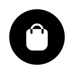 Wall Mural - shopping bag circular glyph icon