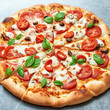 © Iqra - pizza with meat and cheese