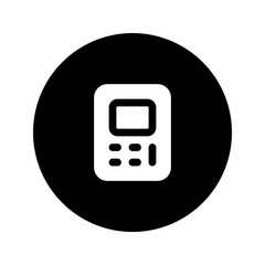 Canvas Print - calculator circular glyph icon