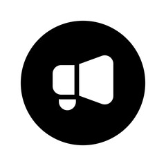 Sticker - bullhorn circular glyph icon