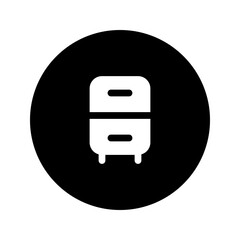 Sticker - cabinet circular glyph icon