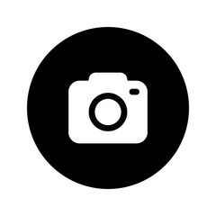 Sticker - camera circular glyph icon