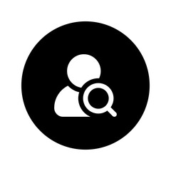 Sticker - search user circular glyph icon