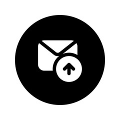 Sticker - send message circular glyph icon