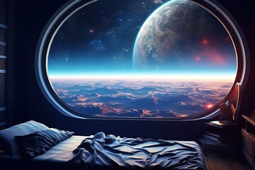Wall Mural - background of planets in outer space. generative ai