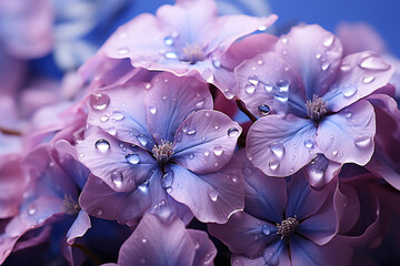 Fototapete - A macro photograph of a single periwinkle bloom, showcasing the delicate petals and intricate details.  