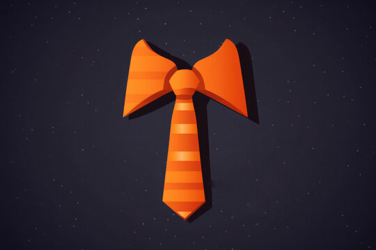 father's day greeting card illustration with copy space in orange and blue tones