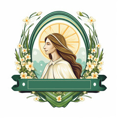 Saint Brigid's Day. Illustration in flat style.