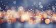 Dreamy soft Christmas background with a magical sparkling bokeh of party lights in a misty dreamy background over snow with copy space, generative ai