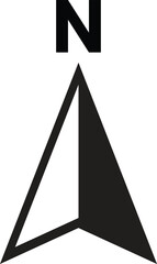 Poster - north arrow icon vector . arrow compass north icon isolated on white background