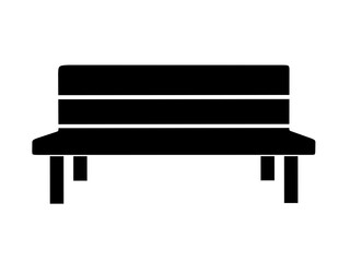 bench icon vector with simple design