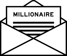 Canvas Print - Envelope and letter sign with word millionaire as the headline