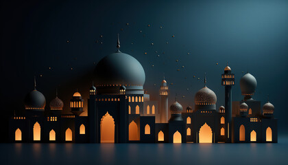 islamic mosque paper background